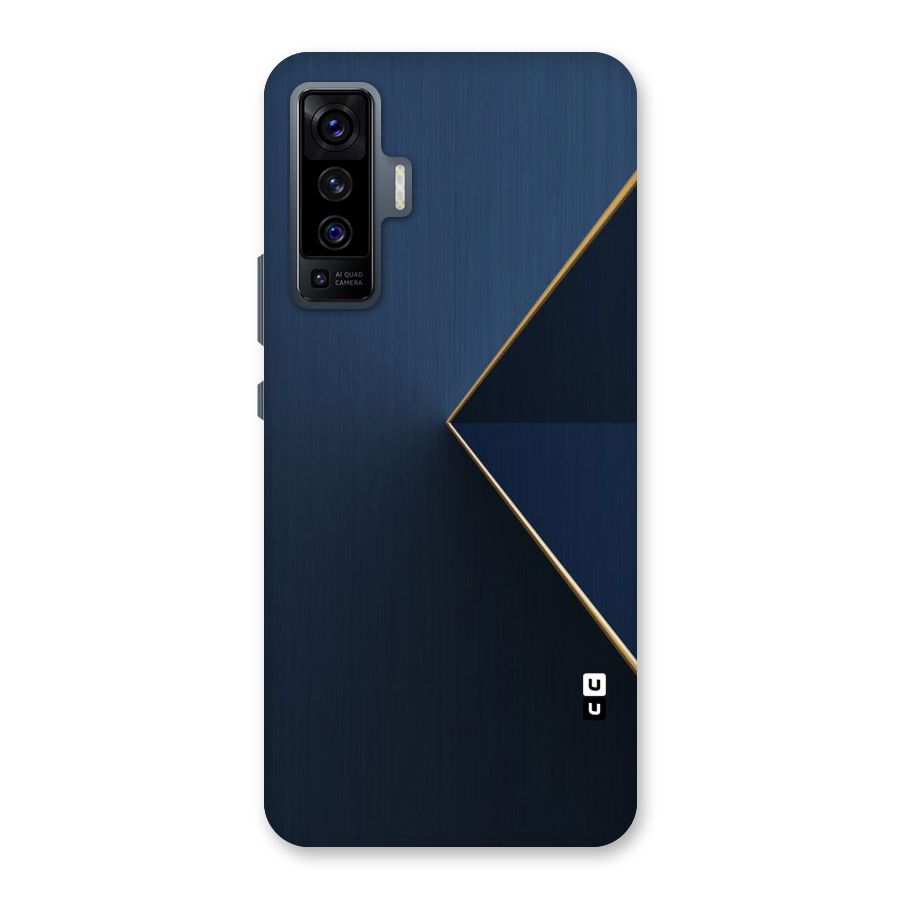 Golden Blue Triangle Back Case for Vivo X50