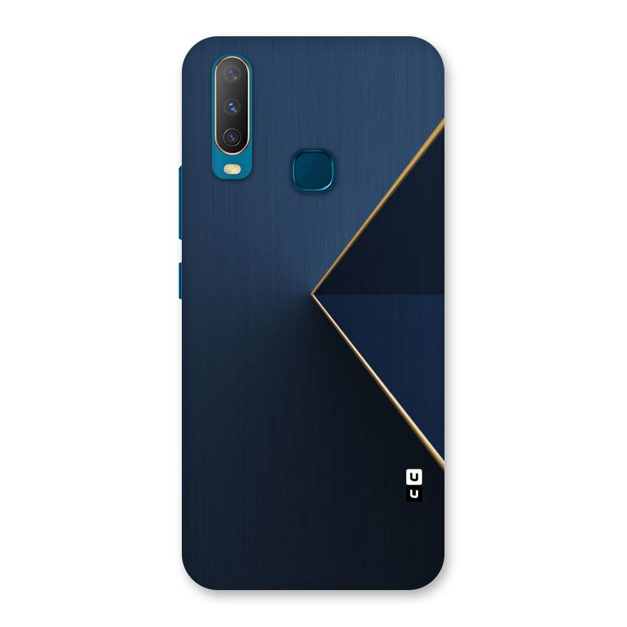 Golden Blue Triangle Back Case for Vivo Y15