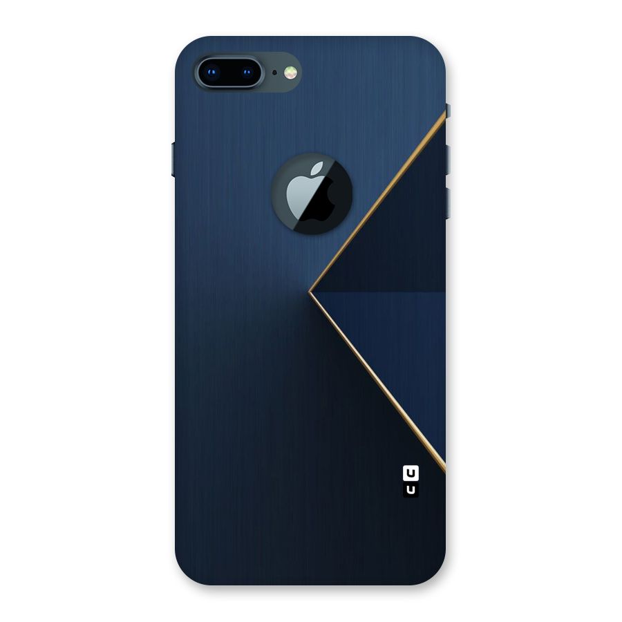 Golden Blue Triangle Back Case for iPhone 7 Plus Logo Cut