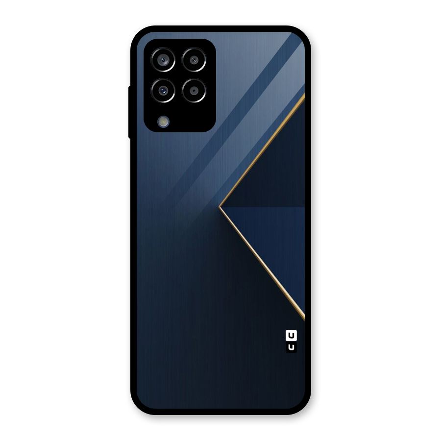 Golden Blue Triangle Glass Back Case for Galaxy M33