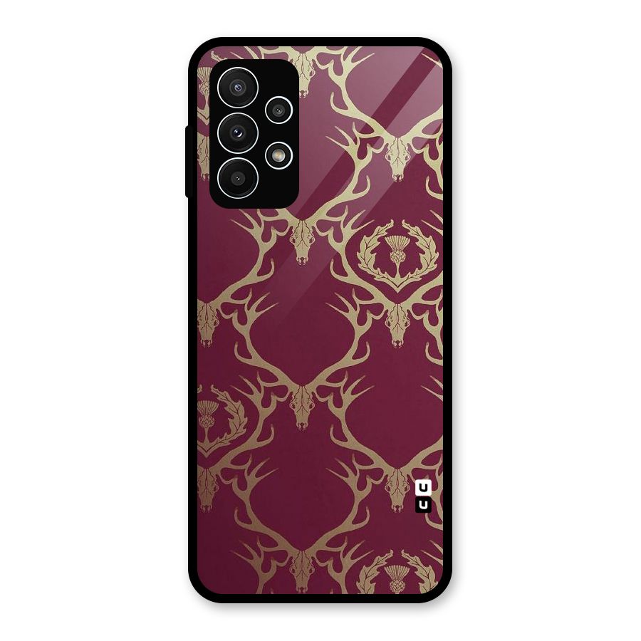 Golden Bull Design Glass Back Case for Galaxy A23