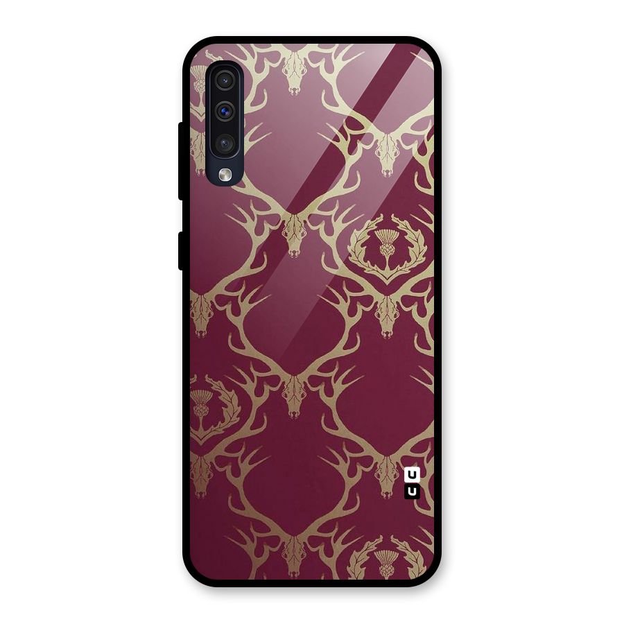 Golden Bull Design Glass Back Case for Galaxy A30s