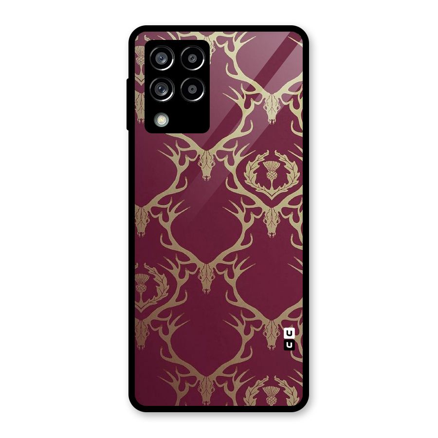 Golden Bull Design Glass Back Case for Galaxy M53 5G