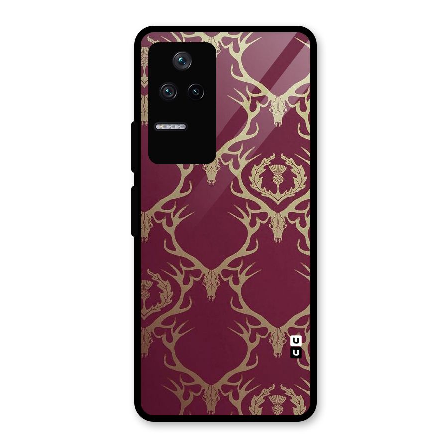 Golden Bull Design Glass Back Case for Poco F4 5G