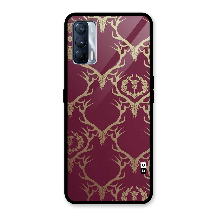 Golden Bull Design Glass Back Case for Realme X7
