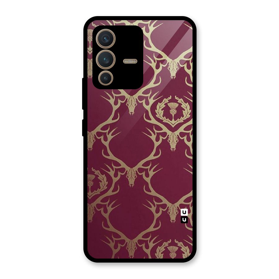 Golden Bull Design Glass Back Case for Vivo V23 5G
