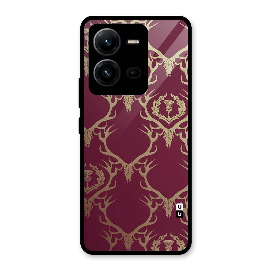 Golden Bull Design Glass Back Case for Vivo V25