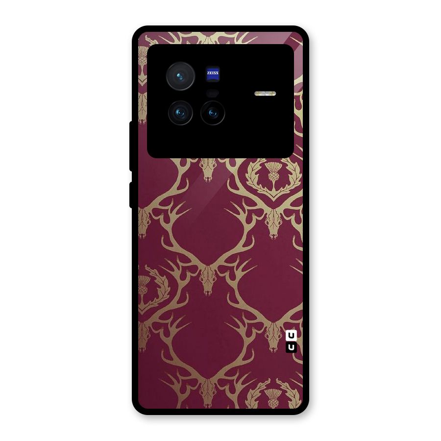 Golden Bull Design Glass Back Case for Vivo X80