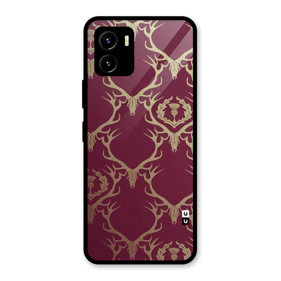 Golden Bull Design Glass Back Case for Vivo Y15s