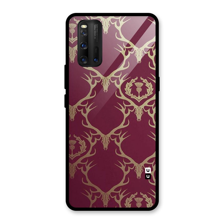Golden Bull Design Glass Back Case for Vivo iQOO 3