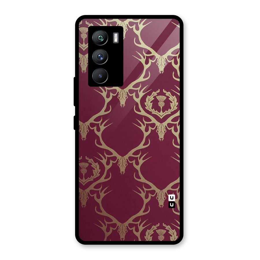 Golden Bull Design Glass Back Case for Vivo iQOO 9 SE