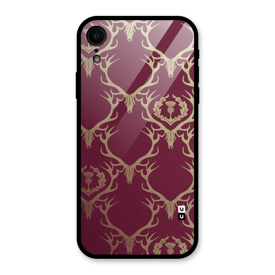 Golden Bull Design Glass Back Case for XR