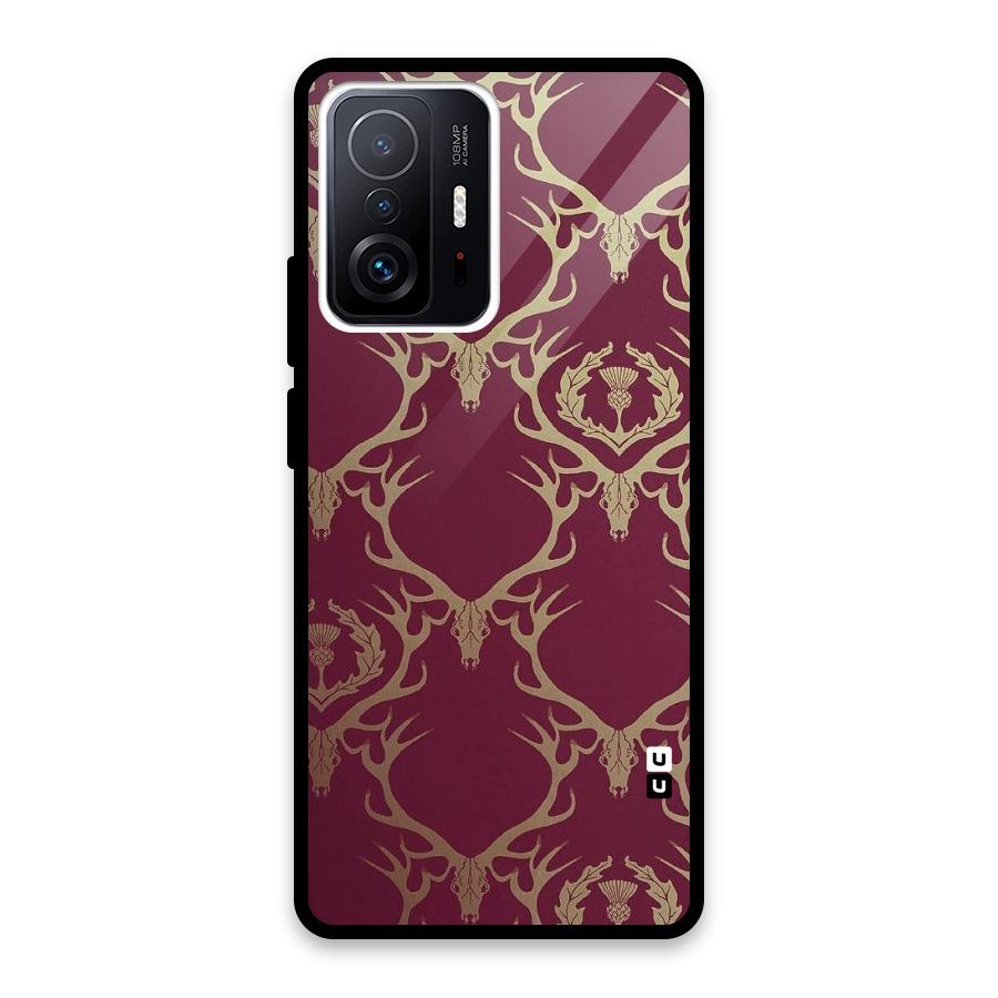 Golden Bull Design Glass Back Case for Xiaomi 11T Pro