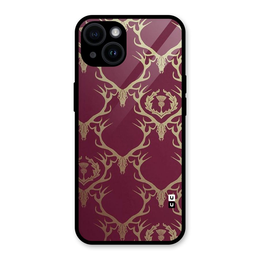 Golden Bull Design Glass Back Case for iPhone 14