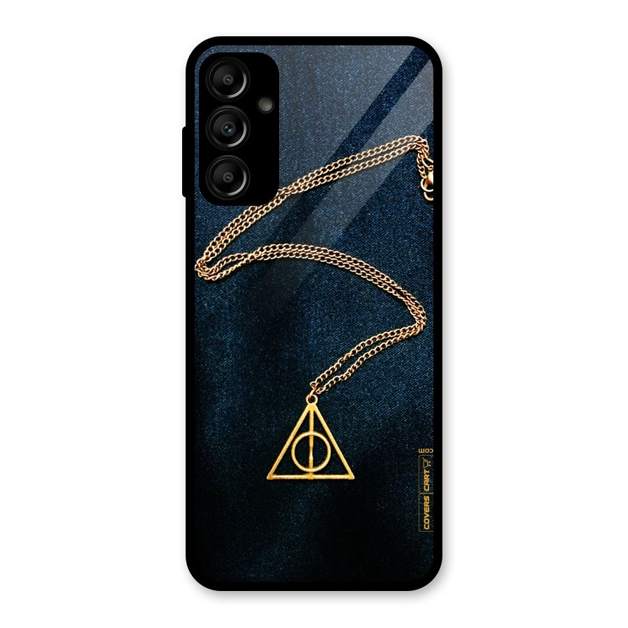 Golden Chain Glass Back Case for Galaxy A14 5G