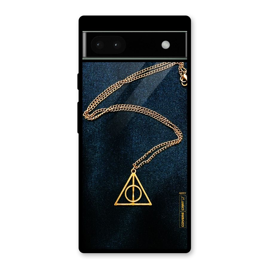 Golden Chain Glass Back Case for Google Pixel 6a