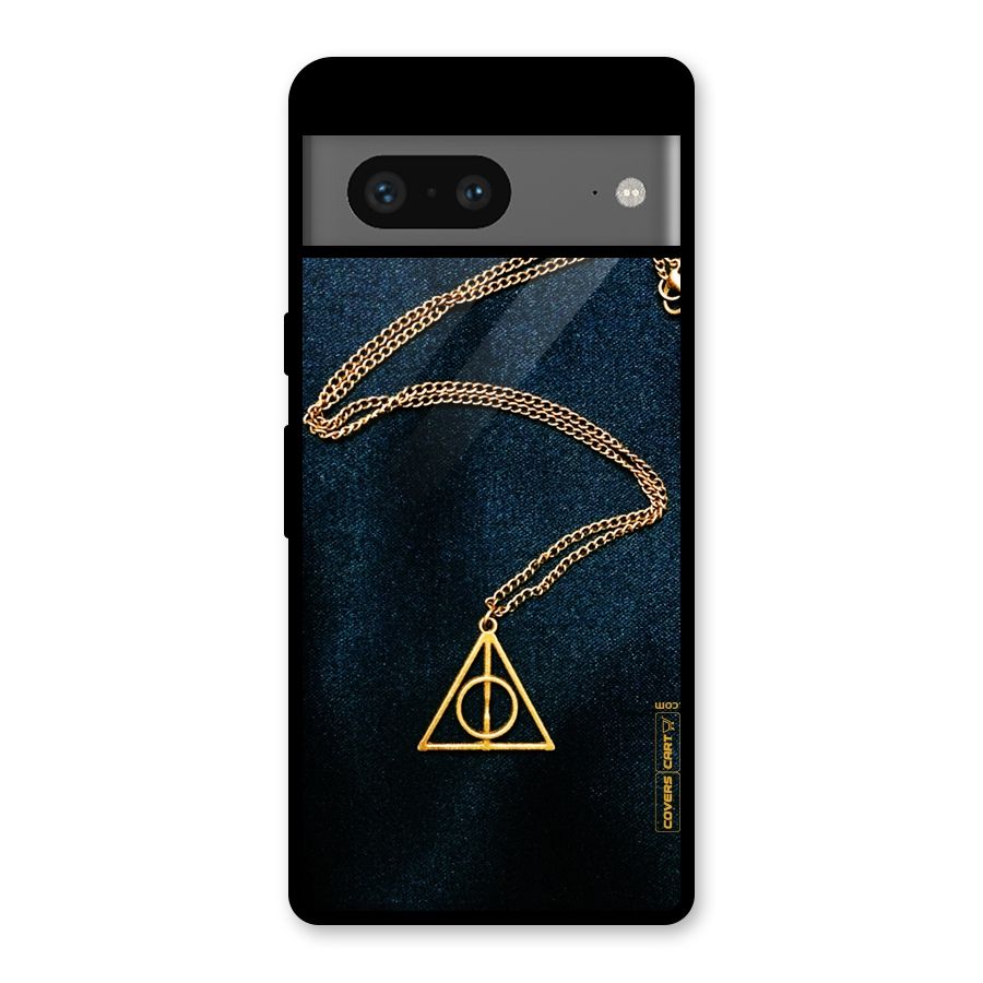 Golden Chain Glass Back Case for Google Pixel 7