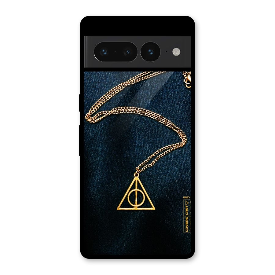 Golden Chain Glass Back Case for Google Pixel 7 Pro