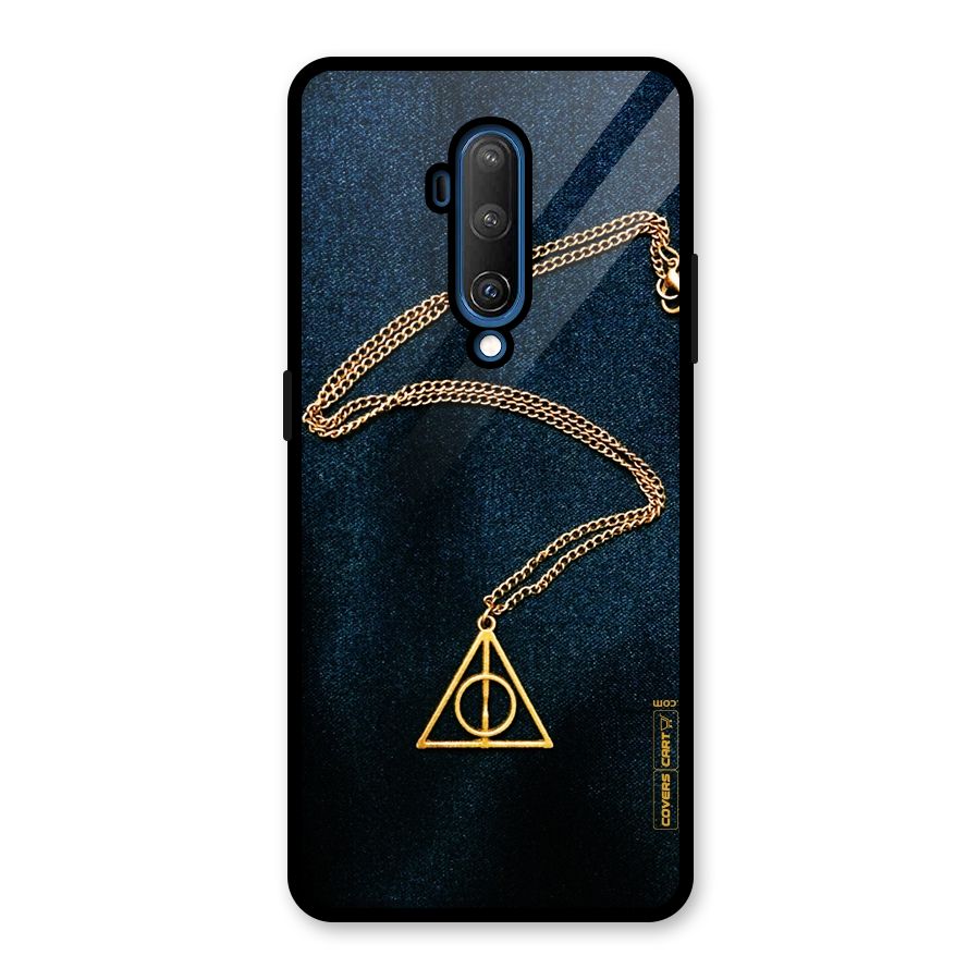 Golden Chain Glass Back Case for OnePlus 7T Pro