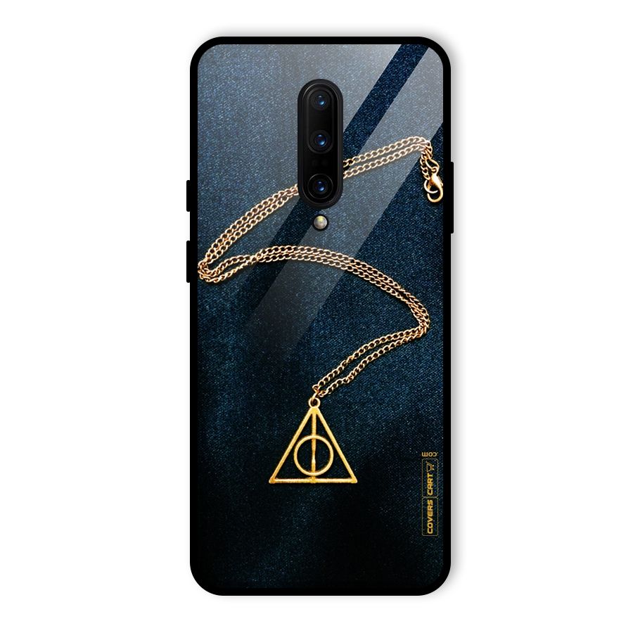 Golden Chain Glass Back Case for OnePlus 7 Pro