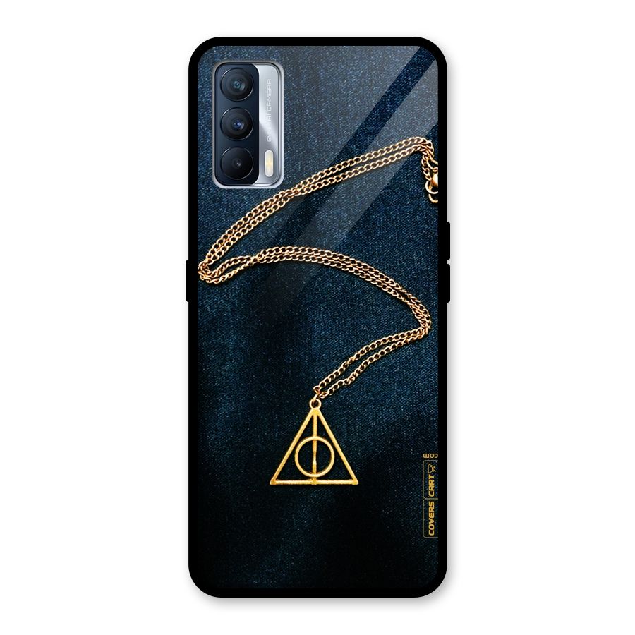 Golden Chain Glass Back Case for Realme X7