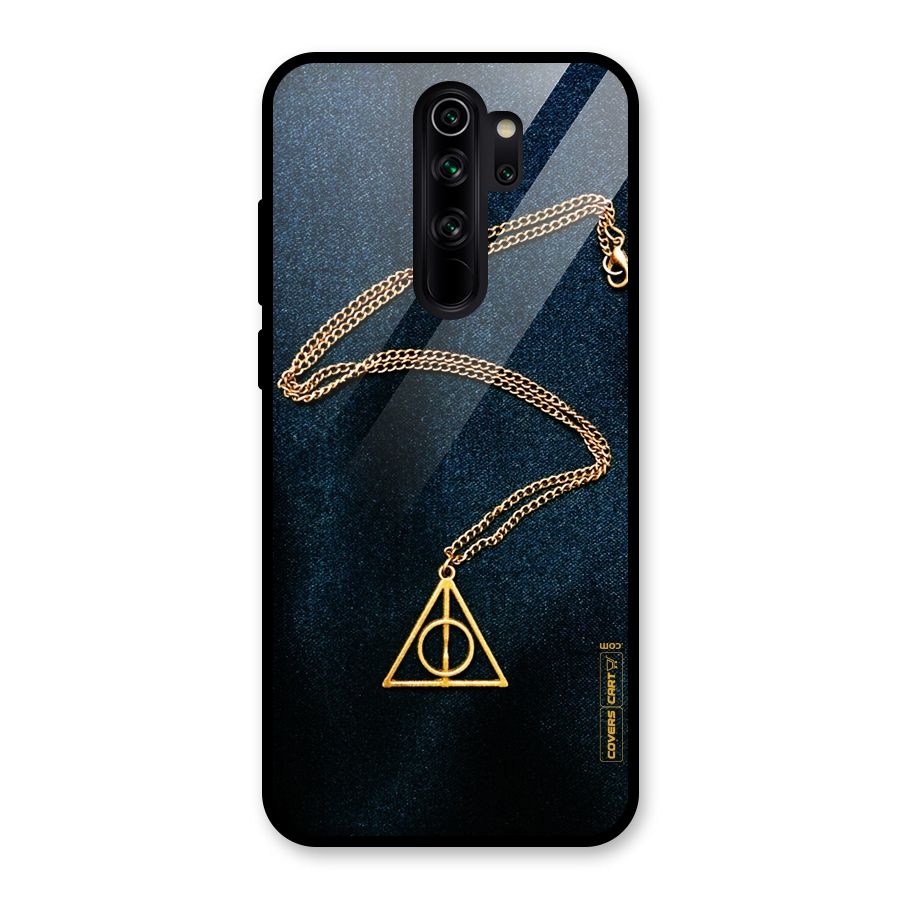 Golden Chain Glass Back Case for Redmi Note 8 Pro