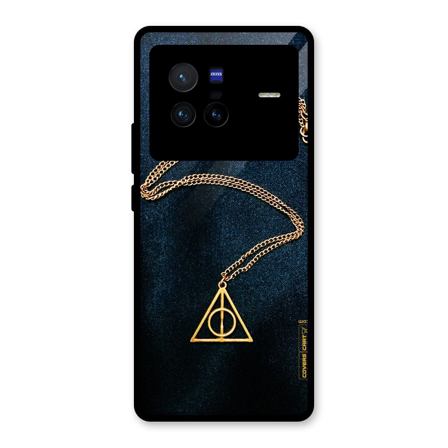 Golden Chain Glass Back Case for Vivo X80