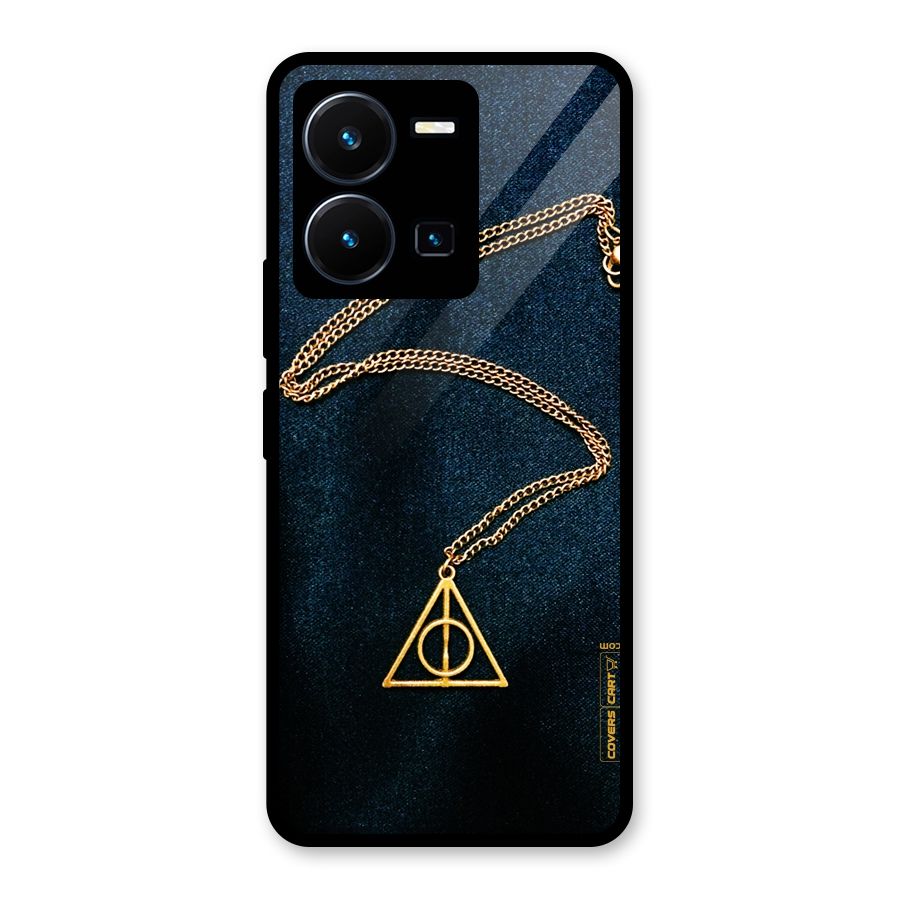Golden Chain Glass Back Case for Vivo Y35