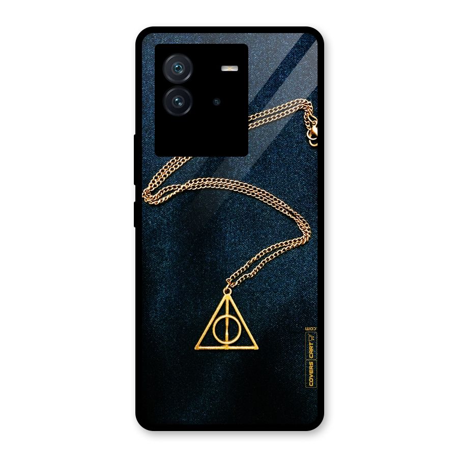 Golden Chain Glass Back Case for Vivo iQOO Neo 6 5G