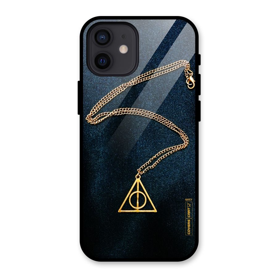 Golden Chain Glass Back Case for iPhone 12