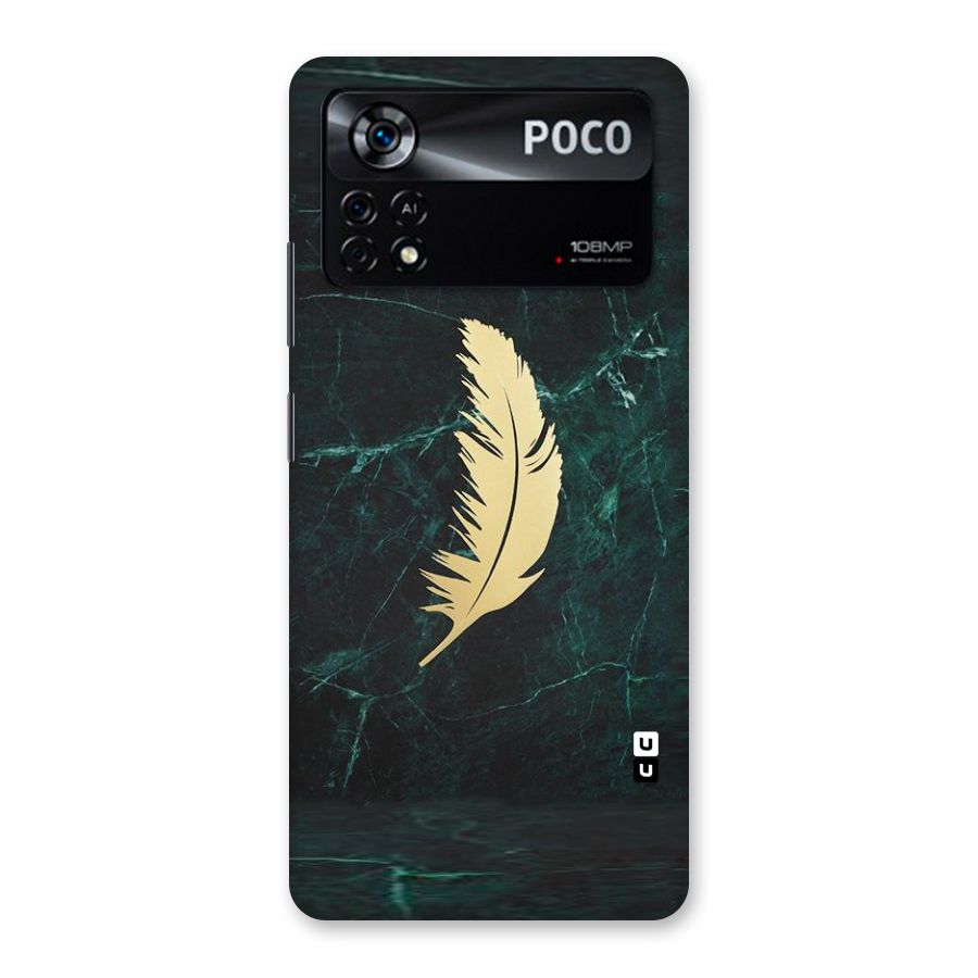 Golden Feather Back Case for Poco X4 Pro 5G