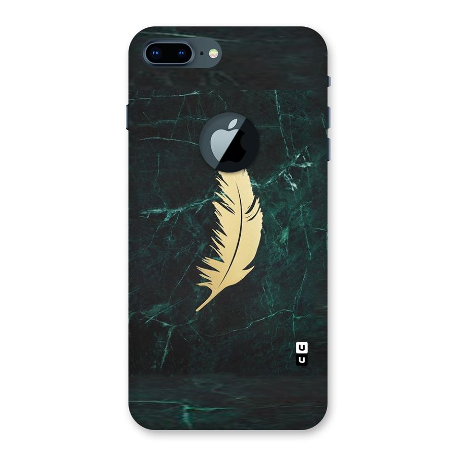 Golden Feather Back Case for iPhone 7 Plus Logo Cut