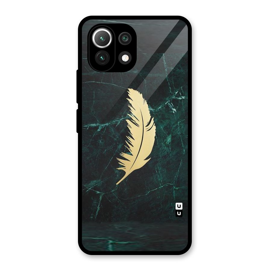 Golden Feather Glass Back Case for Mi 11 Lite NE 5G