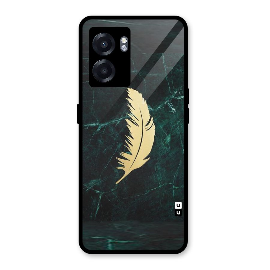 Golden Feather Glass Back Case for Realme Narzo 50 5G