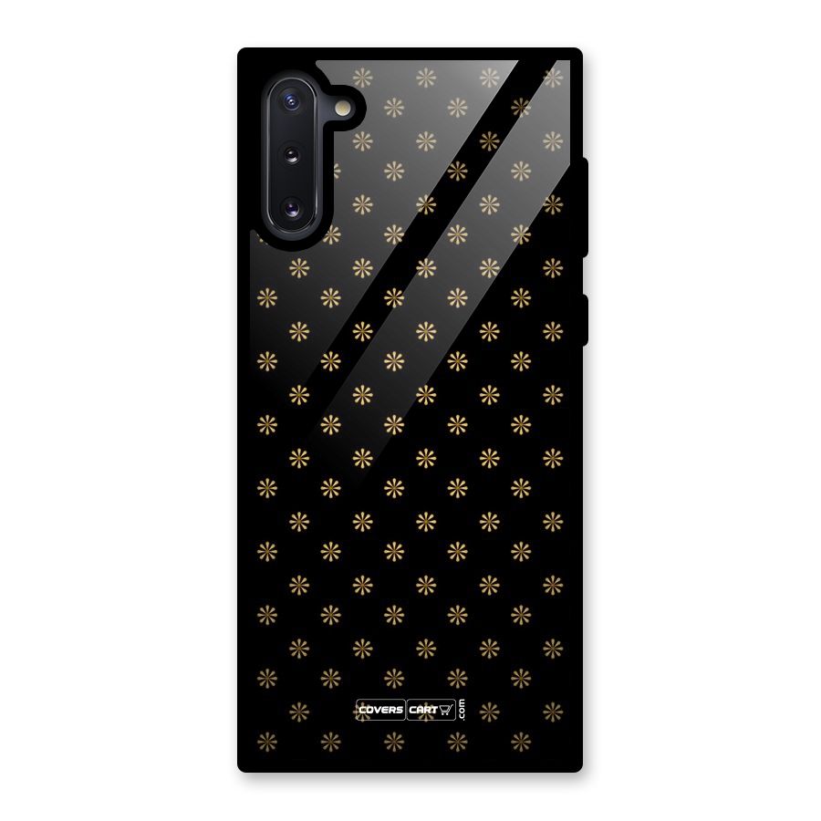 Golden Flowers Glass Back Case for Galaxy Note 10