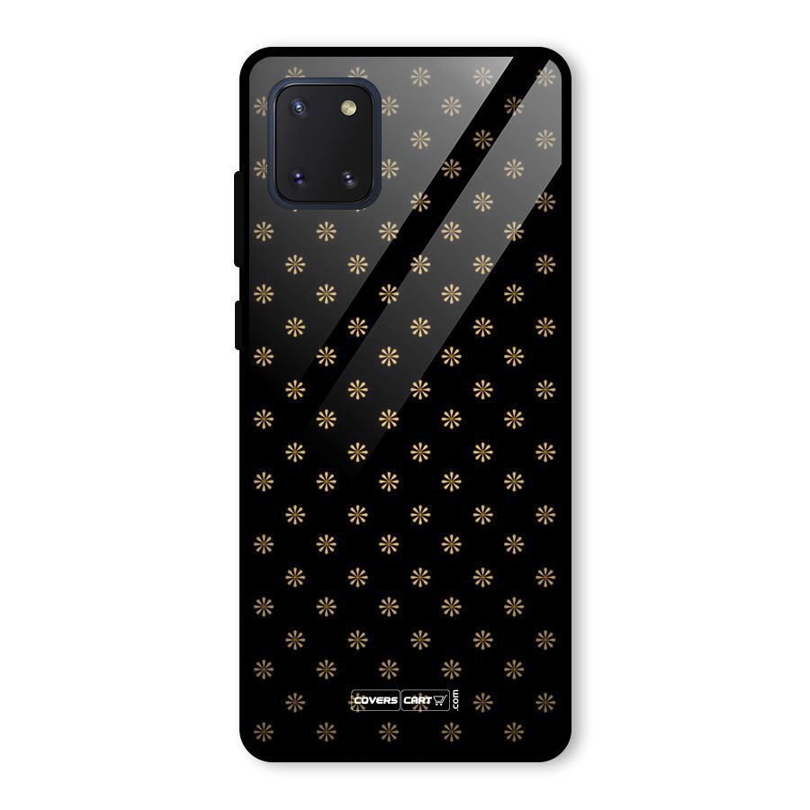 Golden Flowers Glass Back Case for Galaxy Note 10 Lite