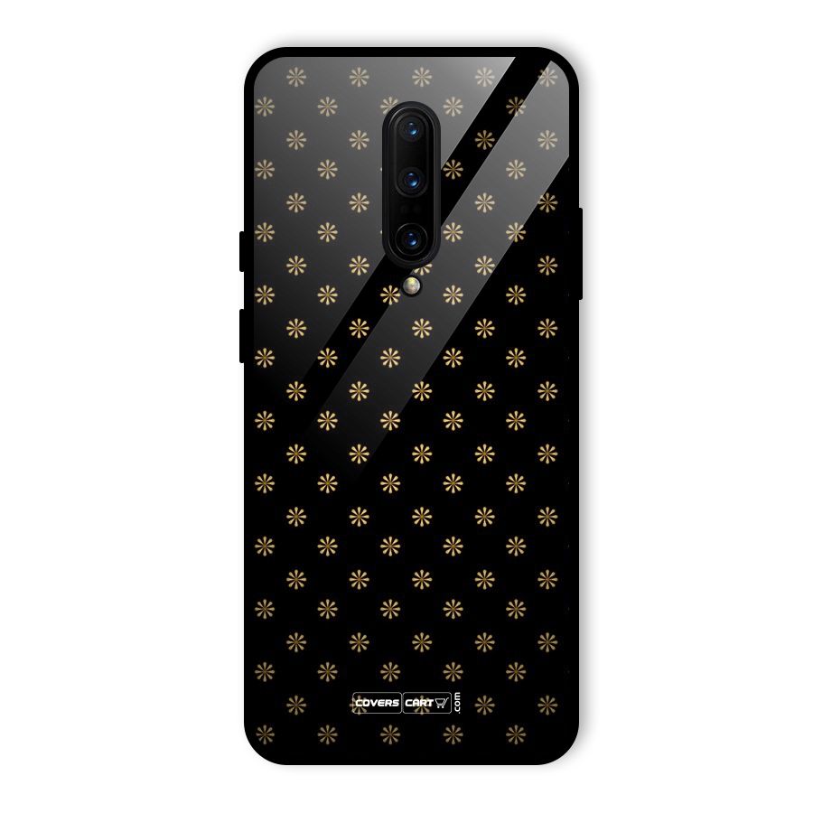 Golden Flowers Glass Back Case for OnePlus 7 Pro