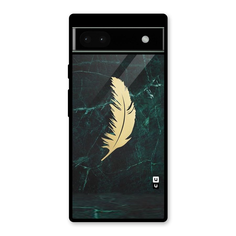 Golden Leaf Glass Back Case for Google Pixel 6a