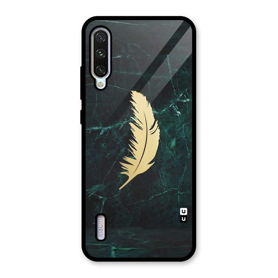 Golden Leaf Glass Back Case for Mi A3