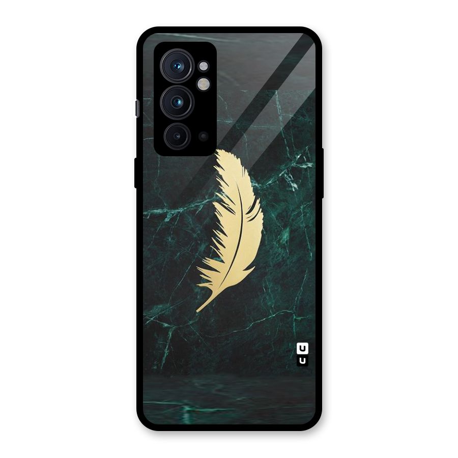 Golden Leaf Glass Back Case for OnePlus 9RT 5G