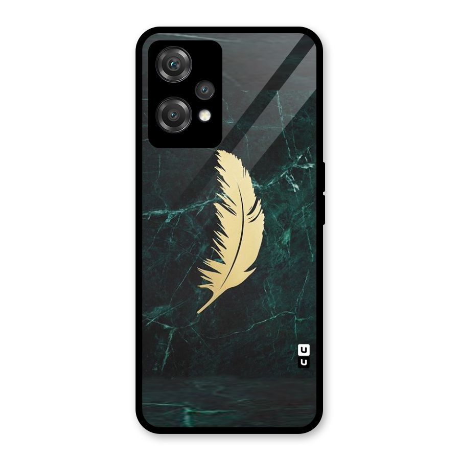Golden Leaf Glass Back Case for OnePlus Nord CE 2 Lite 5G