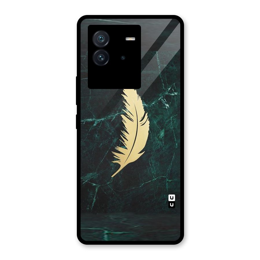 Golden Leaf Glass Back Case for Vivo iQOO Neo 6 5G