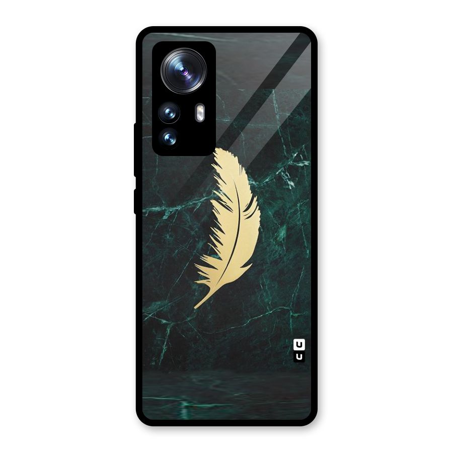 Golden Leaf Glass Back Case for Xiaomi 12 Pro