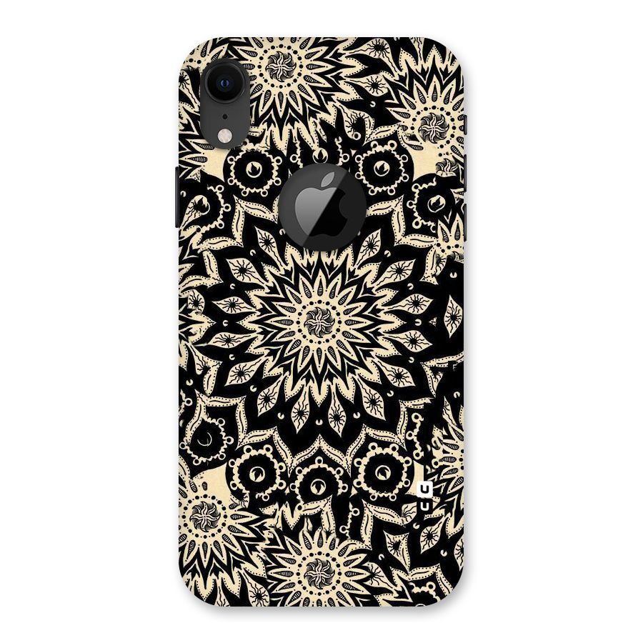 Golden Mandala Back Case for iPhone XR Logo Cut