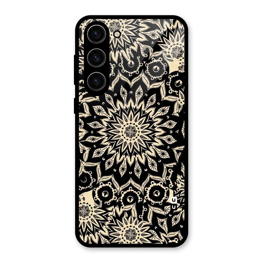 Golden Mandala Glass Back Case for Galaxy S23 Plus