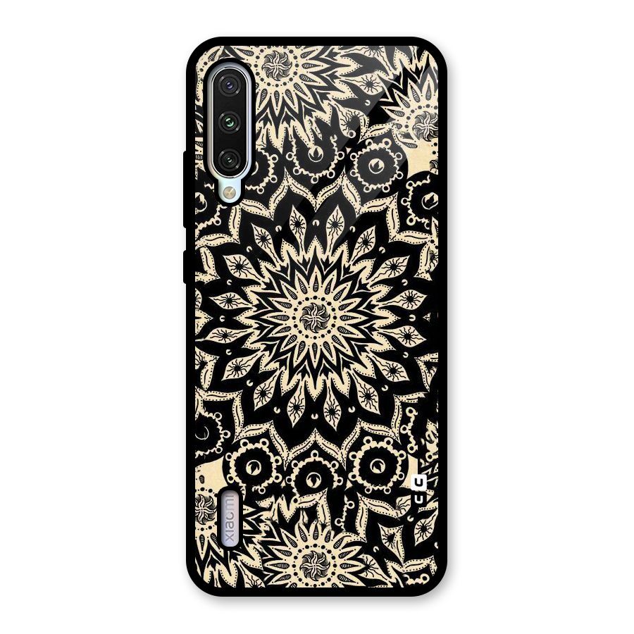 Golden Mandala Glass Back Case for Mi A3