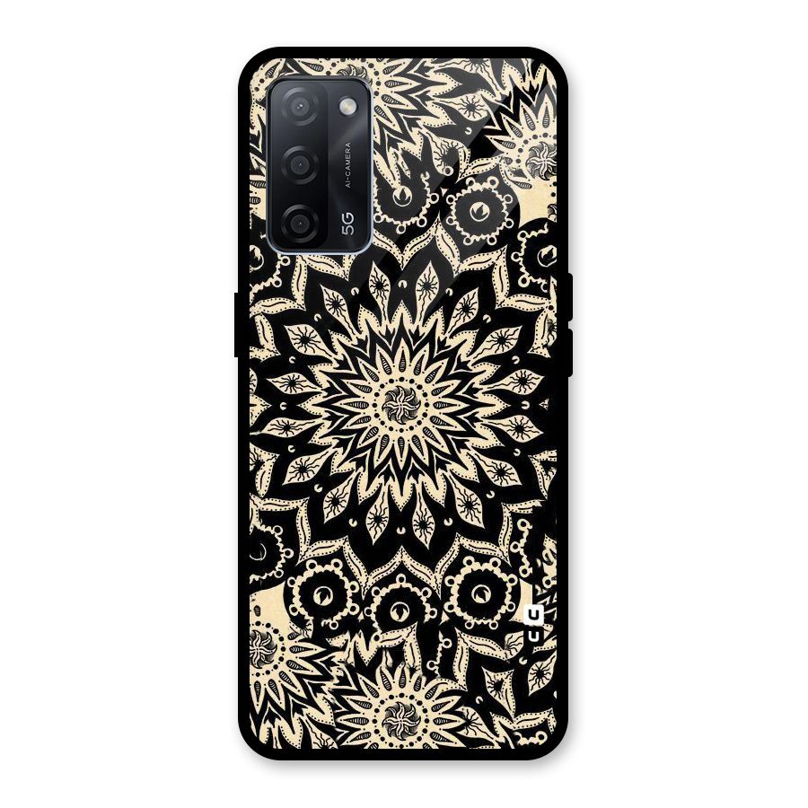 Golden Mandala Glass Back Case for Oppo A53s 5G