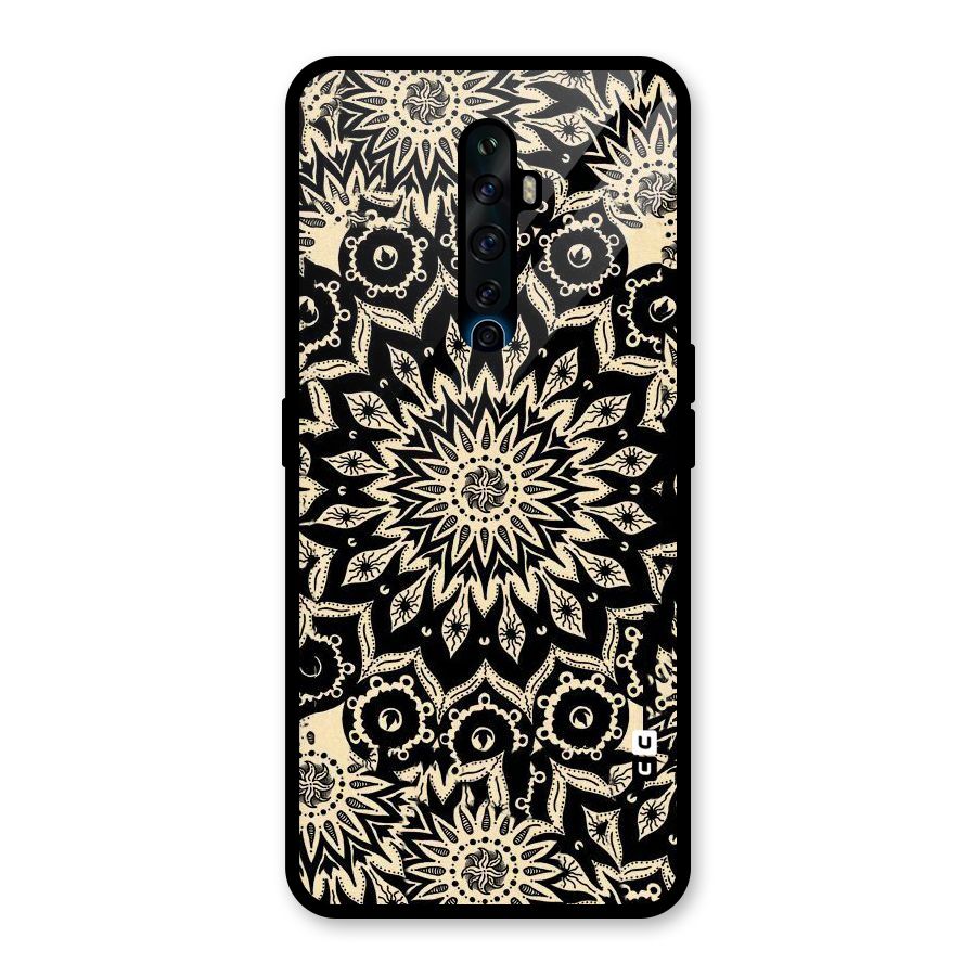 Golden Mandala Glass Back Case for Oppo Reno2 F