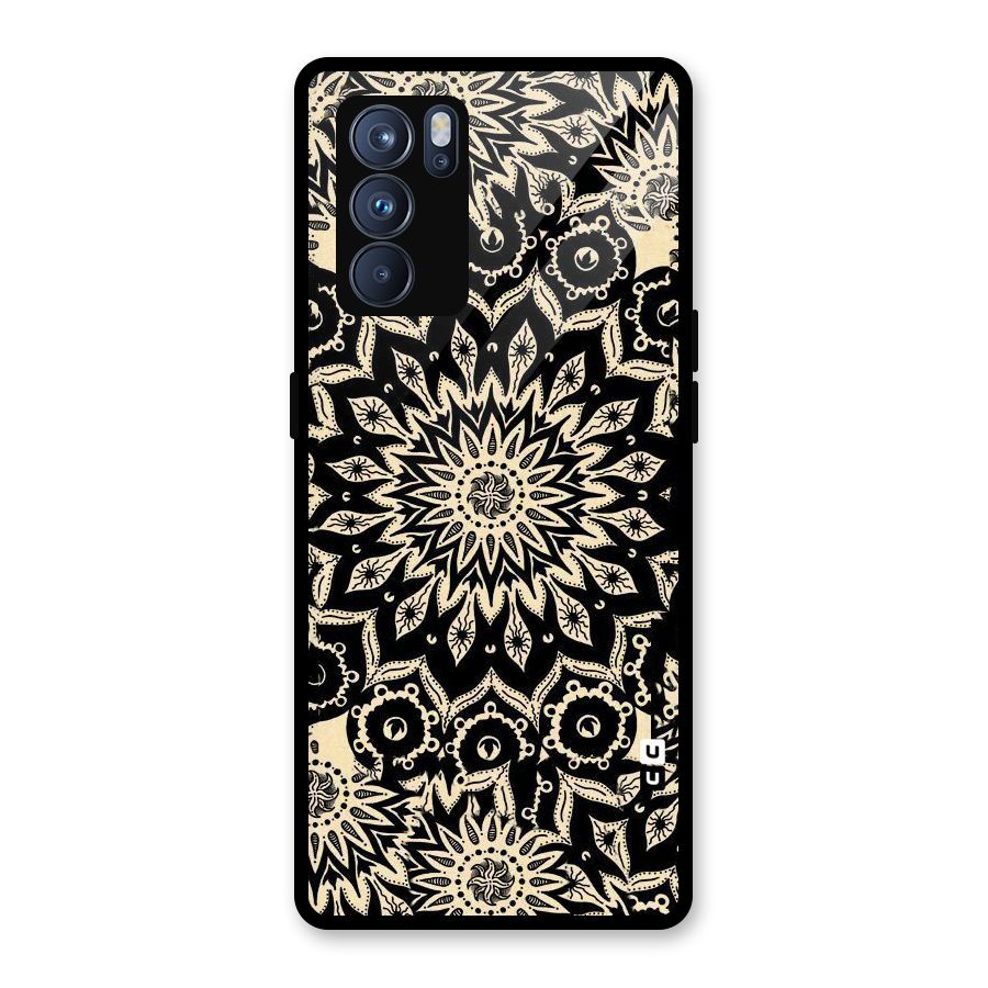 Golden Mandala Glass Back Case for Oppo Reno6 Pro 5G