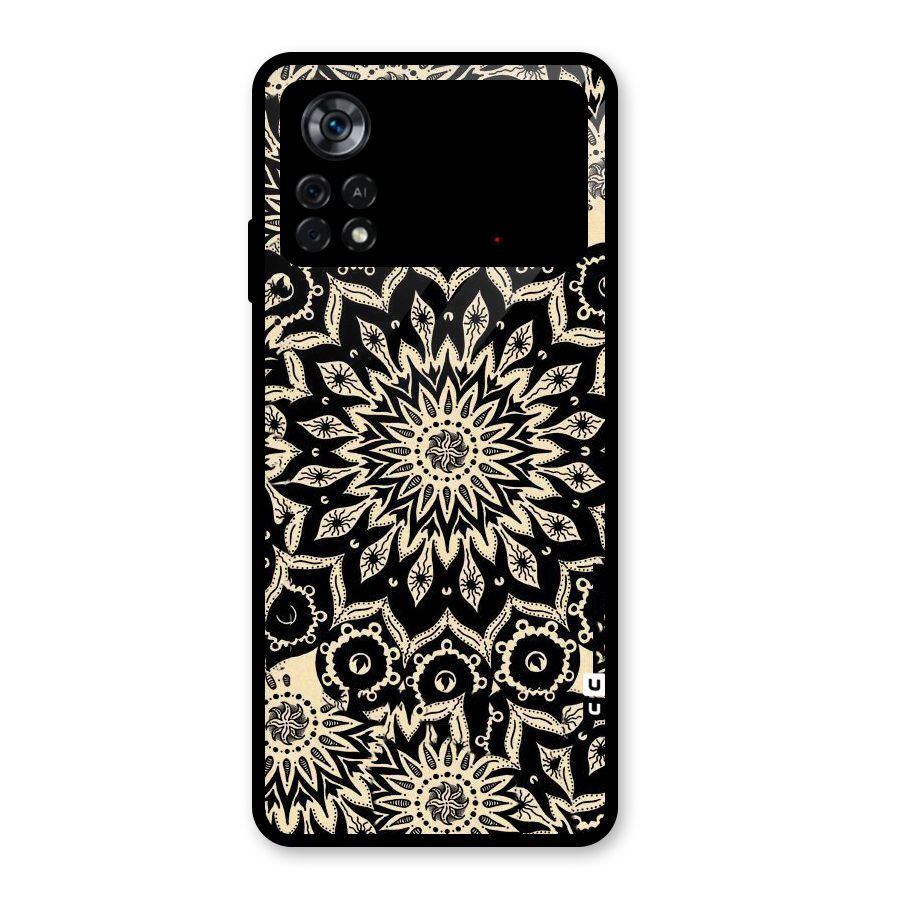 Golden Mandala Glass Back Case for Poco X4 Pro 5G